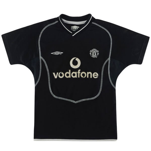 Maillot Football Manchester United Exterieur Retro 2000 2002 Noir